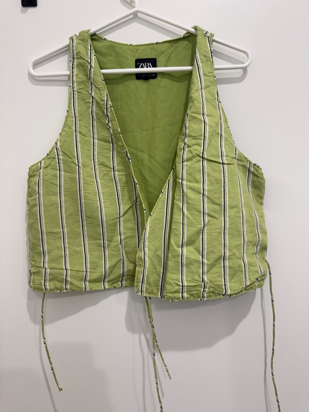 Zara Lime Green Top with Subtle Texture